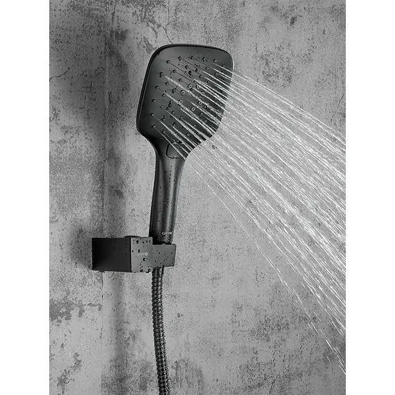 Встраиваемый душевой комплект скрытого монтажа (смеситель с тропическим душем) Gappo G7117-6 черный, латунь, изображение 5 Встраиваемый душевой комплект скрытого монтажа (смеситель с тропическим душем) Gappo G7117-6 черный, латунь, изображение 5