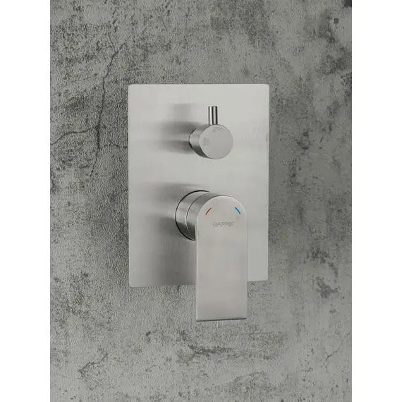 Встраиваемый душевой комплект скрытого монтажа (смеситель с тропическим душем 3 функции) Gappo G7199-20 сатин, нержавеющая сталь, изображение 3 Встраиваемый душевой комплект скрытого монтажа (смеситель с тропическим душем 3 функции) Gappo G7199-20 сатин, нержавеющая сталь, изображение 3