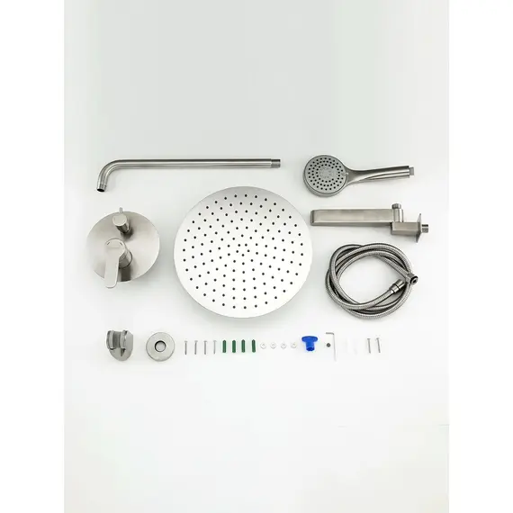 Встраиваемый душевой комплект скрытого монтажа (смеситель с тропическим душем) Gappo G7199-30 сатин, нержавеющая сталь, изображение 12 Встраиваемый душевой комплект скрытого монтажа (смеситель с тропическим душем) Gappo G7199-30 сатин, нержавеющая сталь, изображение 12