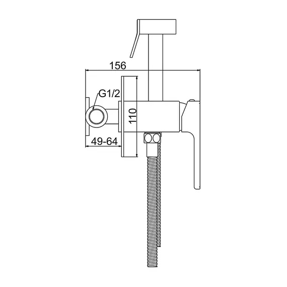 Встроенный гигиенический душ со смесителем для биде Gappo G7217-3, изображение 18