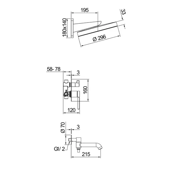 Душевая система скрытого монтажа комплект с душем Gappo G7106-9, изображение 11 Душевая система скрытого монтажа комплект с душем Gappo G7106-9, изображение 11