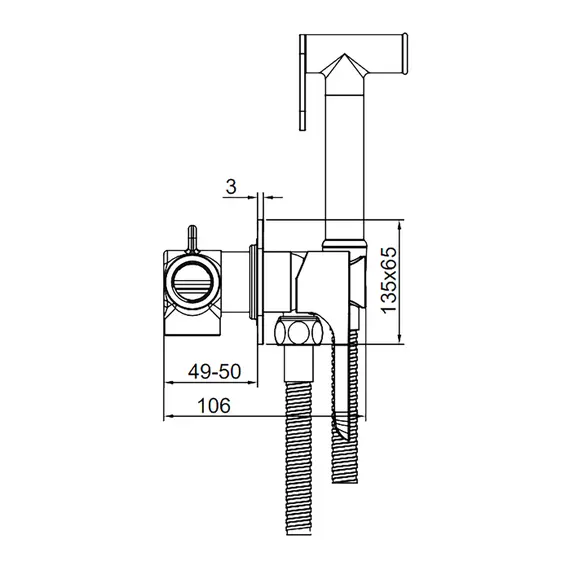 Встроенный гигиенический душ со смесителем для туалета (биде) Gappo G7248-32