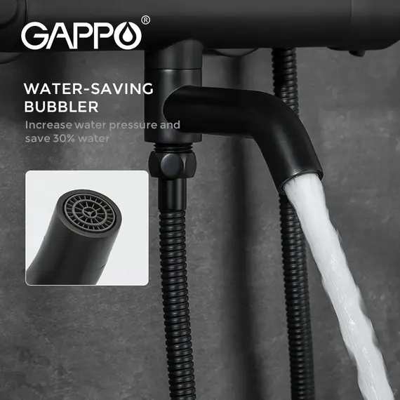 Душевая система с тропическим душем и термостатом Gappo G2490-6, изображение 5