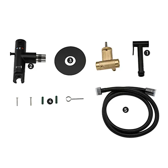 Термостатический гигиенический душ со смесителем для биде Gappo G7290-6, изображение 8 Термостатический гигиенический душ со смесителем для биде Gappo G7290-6, изображение 8