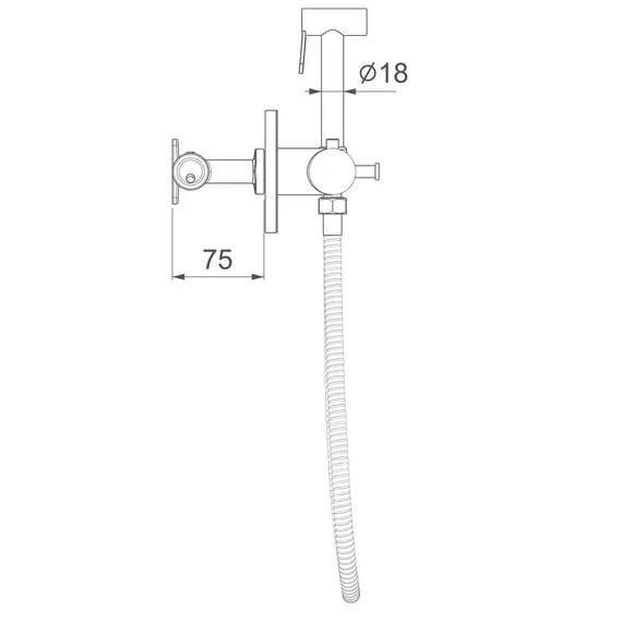 Термостатический гигиенический душ со смесителем для биде Gappo G7290-6, изображение 7 Термостатический гигиенический душ со смесителем для биде Gappo G7290-6, изображение 7