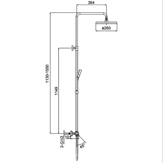 Душевая система с тропическим душем и термостатом Gappo G2495-71, изображение 8