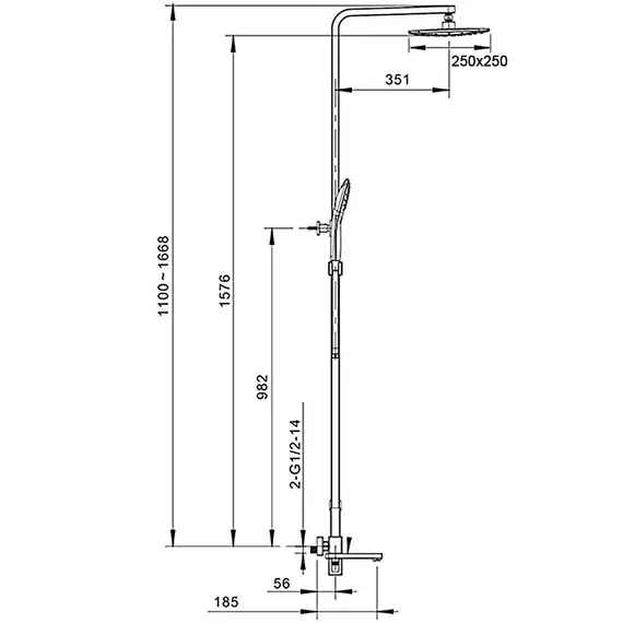 Душевая система с тропическим душем и смесителем Gappo G2417-8, изображение 12 Душевая система с тропическим душем и смесителем Gappo G2417-8, изображение 12
