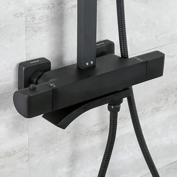 Душевая система с тропическим душем и термостатом Gappo G2407-60, изображение 2 Душевая система с тропическим душем и термостатом Gappo G2407-60, изображение 2