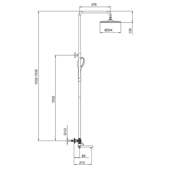Душевая система с тропическим душем и смесителем Gappo G2409-63, изображение 2