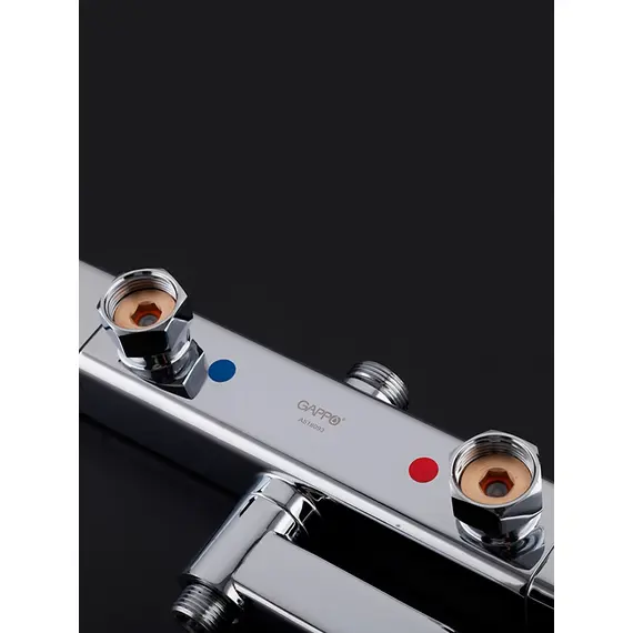 Душевая система с тропическим душем и термостатом Gappo G2491, Название цвета: Хром, изображение 17 Душевая система с тропическим душем и термостатом Gappo G2491, Название цвета: Хром, изображение 17