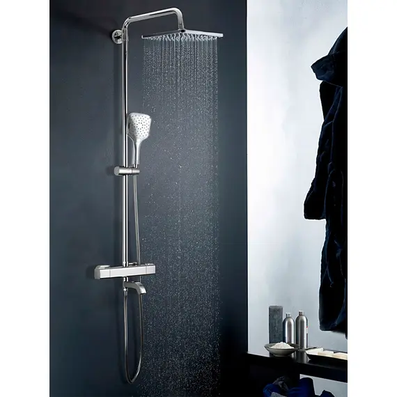 Душевая система с тропическим душем и термостатом Gappo G2491, Название цвета: Хром Душевая система с тропическим душем и термостатом Gappo G2491, Название цвета: Хром