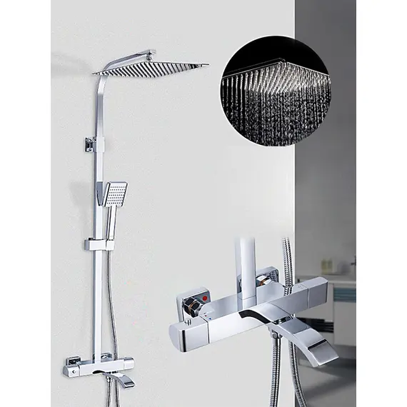 Душевая система с тропическим душем и термостатом Gappo G2407-40, изображение 6 Душевая система с тропическим душем и термостатом Gappo G2407-40, изображение 6