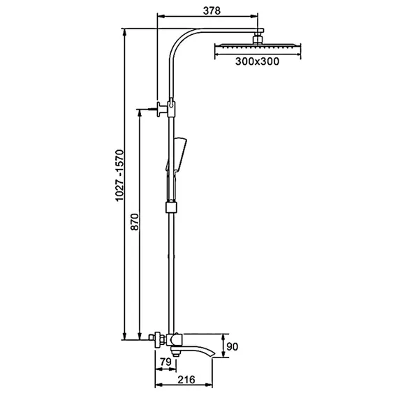 Душевая система с тропическим душем и термостатом Gappo G2407-40, изображение 11 Душевая система с тропическим душем и термостатом Gappo G2407-40, изображение 11