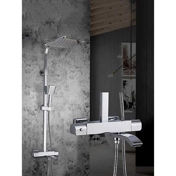 Душевая система с тропическим душем и термостатом Gappo G2407-40, изображение 2 Душевая система с тропическим душем и термостатом Gappo G2407-40, изображение 2