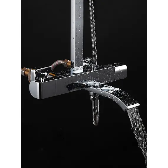 Душевая система с тропическим душем и термостатом Gappo G2407-40, изображение 4 Душевая система с тропическим душем и термостатом Gappo G2407-40, изображение 4