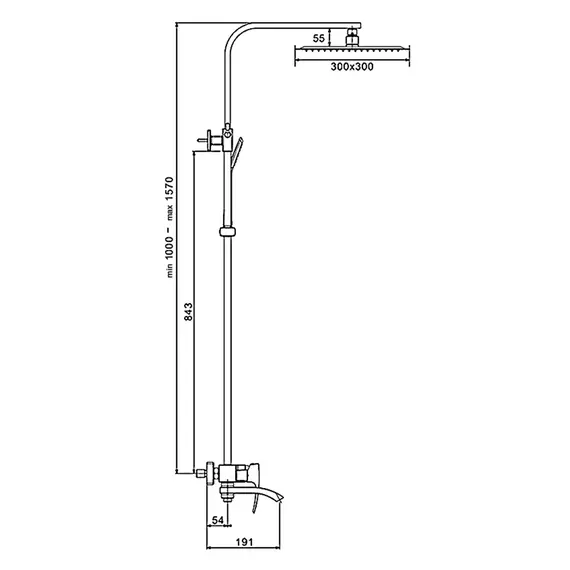 Душевая система с тропическим душем и смесителем Gappo G2407-6, изображение 11 Душевая система с тропическим душем и смесителем Gappo G2407-6, изображение 11