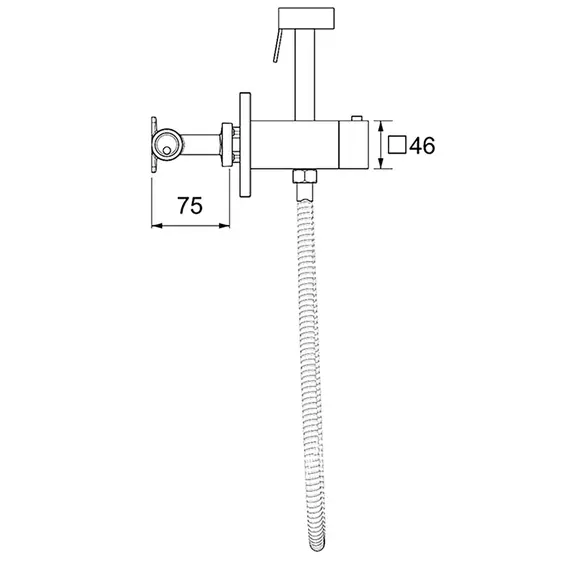 Термостатический гигиенический душ со смесителем для биде Gappo G7207-40, изображение 5 Термостатический гигиенический душ со смесителем для биде Gappo G7207-40, изображение 5