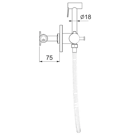 Термостатический гигиенический душ со смесителем для биде Gappo G7290, изображение 5 Термостатический гигиенический душ со смесителем для биде Gappo G7290, изображение 5