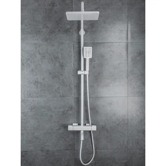 Душевая система с тропическим душем и термостатом Gappo G2491-8, Название цвета: Белый, изображение 2 Душевая система с тропическим душем и термостатом Gappo G2491-8, Название цвета: Белый, изображение 2