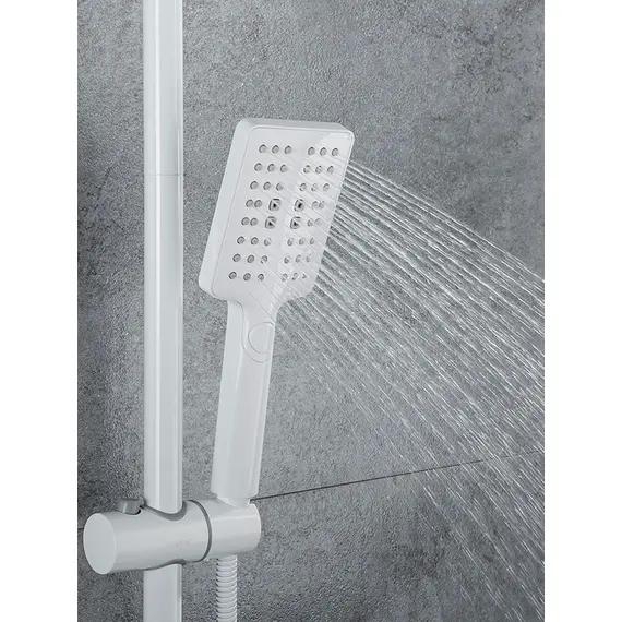 Душевая система с тропическим душем и термостатом Gappo G2491-8, Название цвета: Белый, изображение 4 Душевая система с тропическим душем и термостатом Gappo G2491-8, Название цвета: Белый, изображение 4