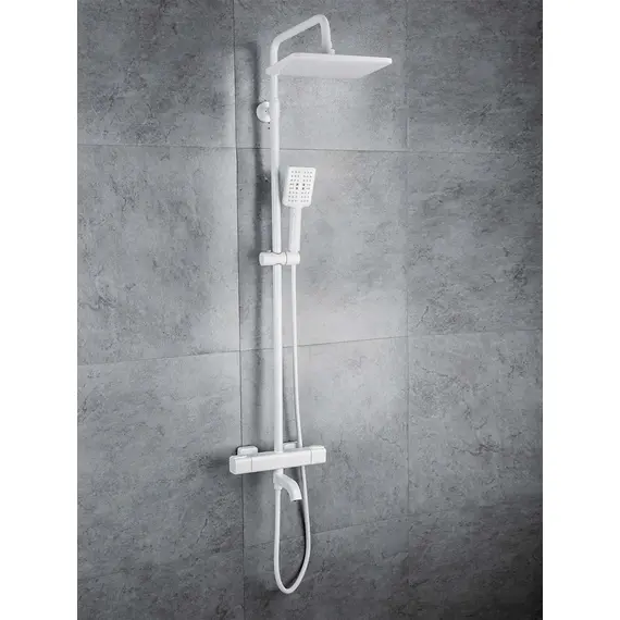 Душевая система с тропическим душем и термостатом Gappo G2491-8, Название цвета: Белый, изображение 3 Душевая система с тропическим душем и термостатом Gappo G2491-8, Название цвета: Белый, изображение 3