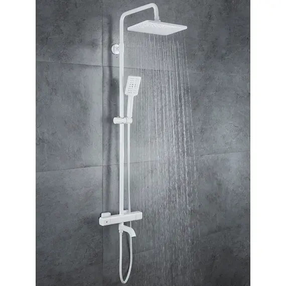Душевая система с тропическим душем и термостатом Gappo G2491-8, Название цвета: Белый Душевая система с тропическим душем и термостатом Gappo G2491-8, Название цвета: Белый