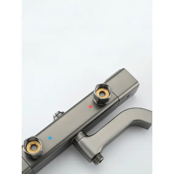 Душевая система с тропическим душем и термостатом Gappo G2491-9, Название цвета: Оружейная сталь, изображение 21 Душевая система с тропическим душем и термостатом Gappo G2491-9, Название цвета: Оружейная сталь, изображение 21