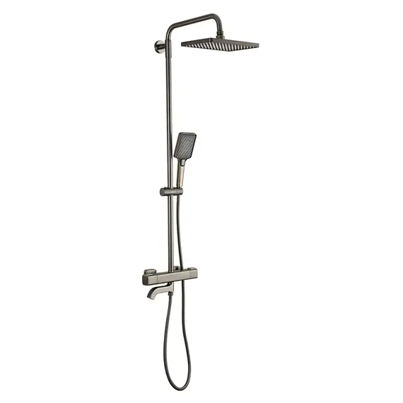 Душевая система с тропическим душем и термостатом Gappo G2491-9, Название цвета: Оружейная сталь, изображение 17 Душевая система с тропическим душем и термостатом Gappo G2491-9, Название цвета: Оружейная сталь, изображение 17