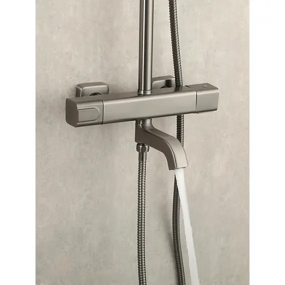 Душевая система с тропическим душем и термостатом Gappo G2491-9, Название цвета: Оружейная сталь, изображение 15 Душевая система с тропическим душем и термостатом Gappo G2491-9, Название цвета: Оружейная сталь, изображение 15