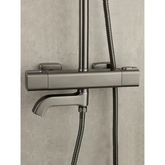 Душевая система с тропическим душем и термостатом Gappo G2491-9, Название цвета: Оружейная сталь, изображение 13 Душевая система с тропическим душем и термостатом Gappo G2491-9, Название цвета: Оружейная сталь, изображение 13