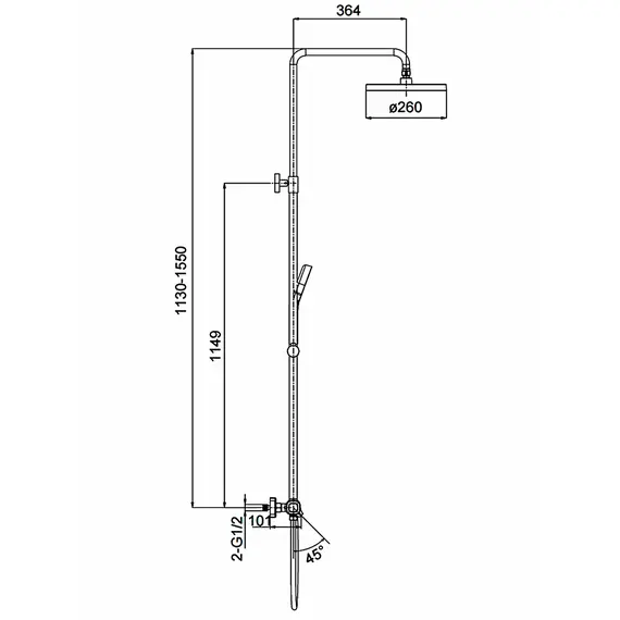 Душевая система с тропическим душем и термостатом Gappo G2495-79, изображение 12