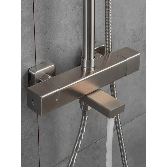 Душевая система с тропическим душем и термостатом Gappo G2499-40, изображение 5 Душевая система с тропическим душем и термостатом Gappo G2499-40, изображение 5