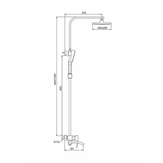 Душевая система с тропическим душем и смесителем Gappo G2407-8, изображение 12 Душевая система с тропическим душем и смесителем Gappo G2407-8, изображение 12