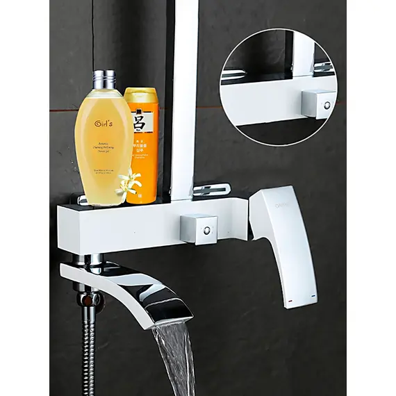 Душевая система с тропическим душем и смесителем Gappo G2407-8, изображение 5 Душевая система с тропическим душем и смесителем Gappo G2407-8, изображение 5