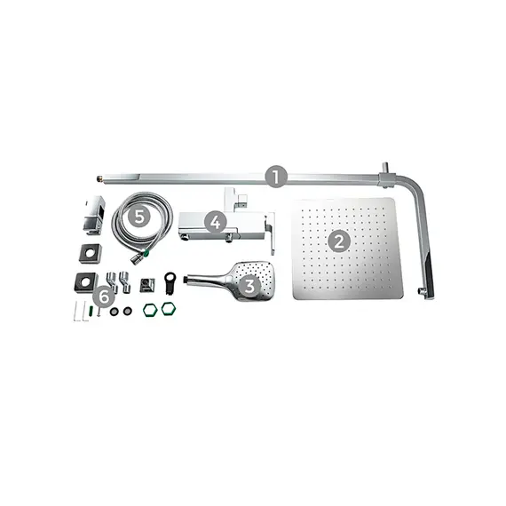 Душевая система с тропическим душем и смесителем Gappo G2418-1, изображение 4