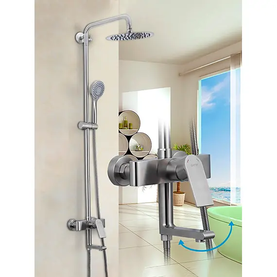 Душевая система с тропическим душем и смесителем Gappo G2499-20 Душевая система с тропическим душем и смесителем Gappo G2499-20