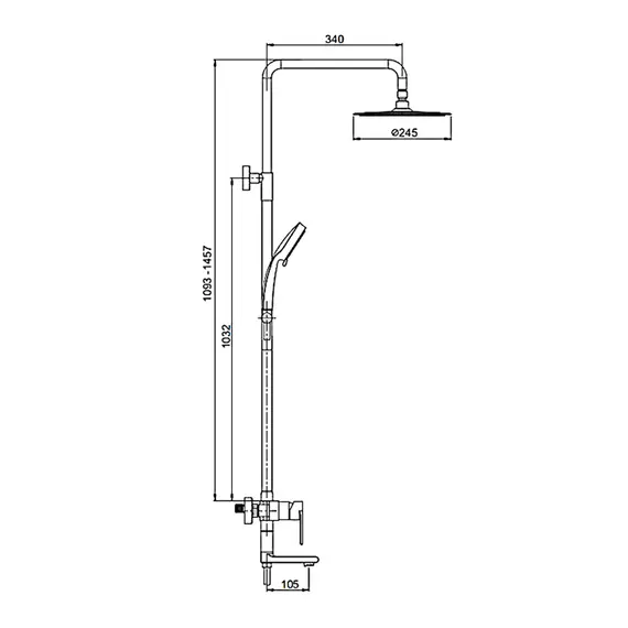 Душевая система с тропическим душем и смесителем Gappo G2499-20, изображение 6 Душевая система с тропическим душем и смесителем Gappo G2499-20, изображение 6