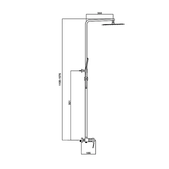 Душевая система с тропическим душем и смесителем Gappo G2407-20, изображение 12 Душевая система с тропическим душем и смесителем Gappo G2407-20, изображение 12