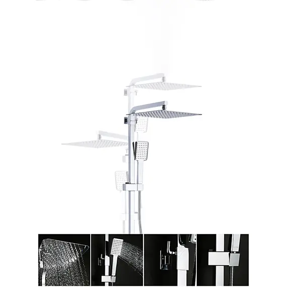 Душевая система с тропическим душем и смесителем Gappo G2407-20, изображение 6 Душевая система с тропическим душем и смесителем Gappo G2407-20, изображение 6