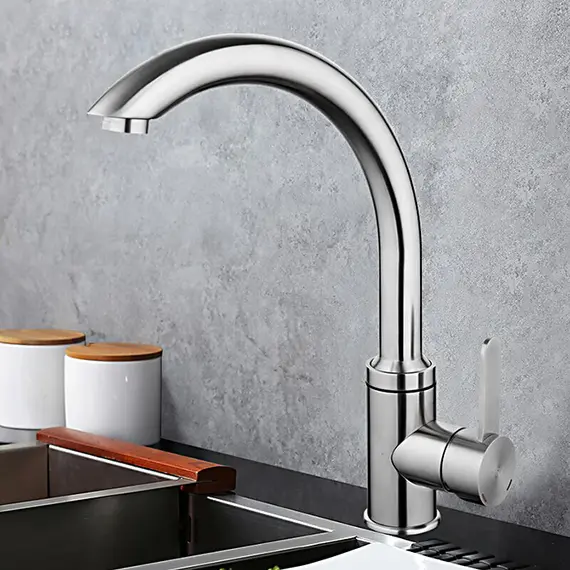 Высокий однорычажный смеситель для кухни на мойку Gappo G4099, изображение 4