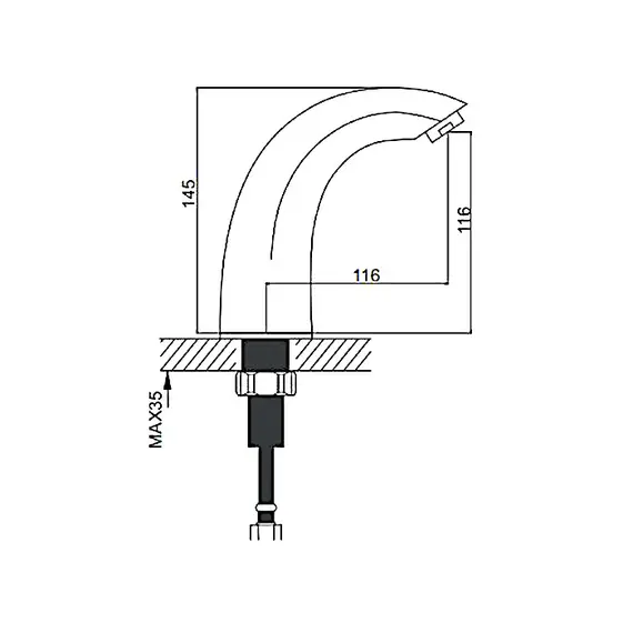 Сенсорный смеситель для раковины (умывальника) Gappo G517, изображение 8