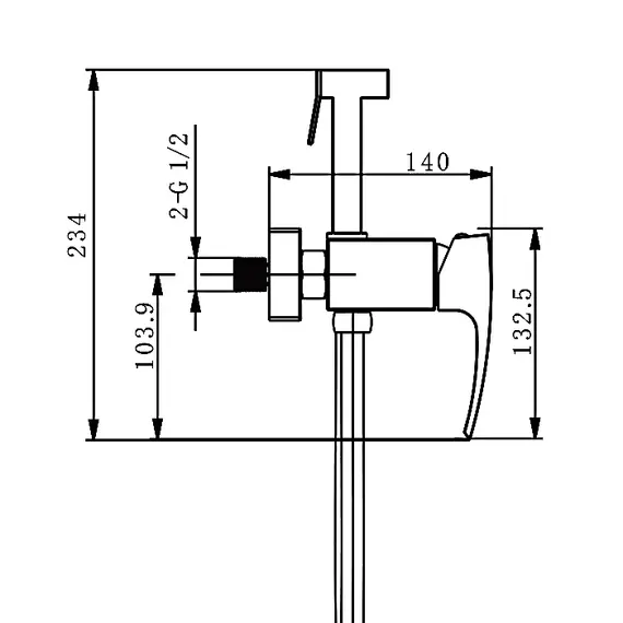 Гигиенический душ со смесителем для туалета (биде) Gappo G2007-8, изображение 8