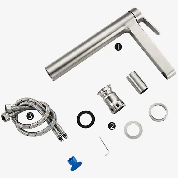 Высокий смеситель для накладной раковины в ванну Gappo G1099-32, изображение 8