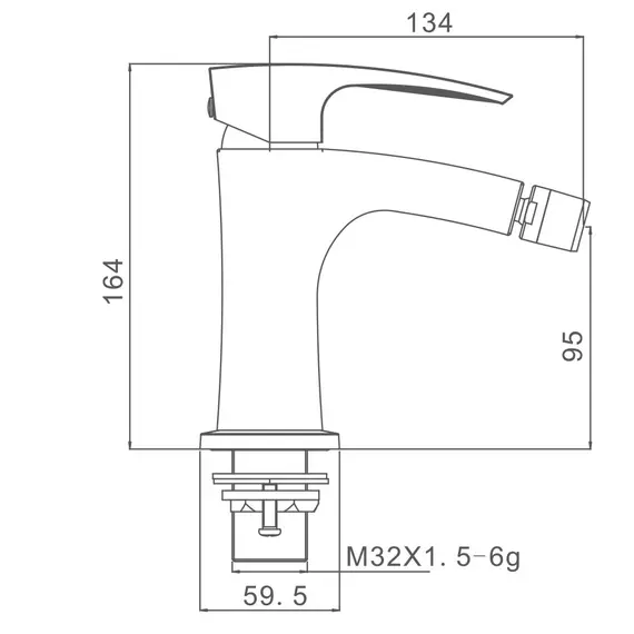 Смеситель для биде на унитаз Gappo G5007 Смеситель для биде на унитаз Gappo G5007