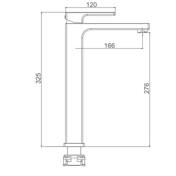 Высокий смеситель для накладной раковины в ванну Gappo G1018-2, изображение 2