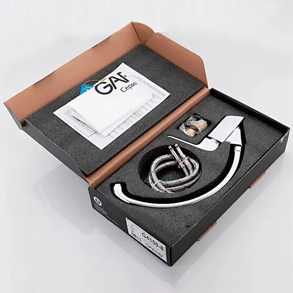 Высокий однорычажный смеситель для кухни на мойку Gappo G4150-8, изображение 5