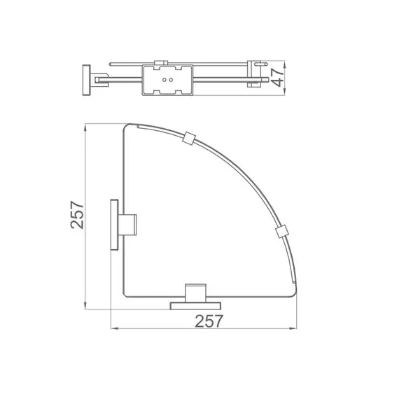 Полка стеклянная Gappo G0721-1, изображение 2