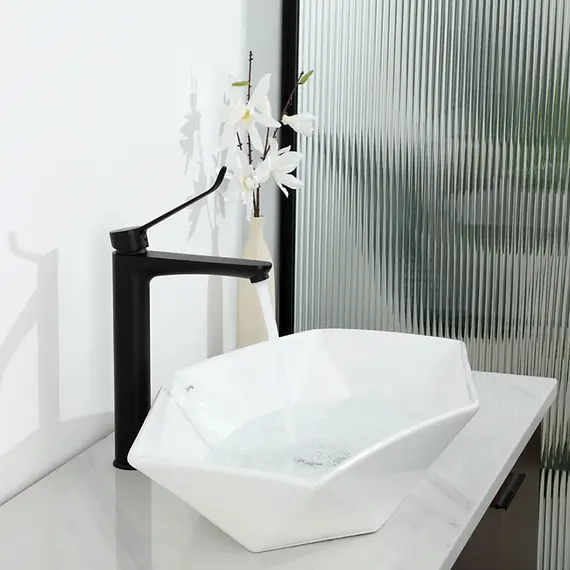 Высокий смеситель для накладной раковины в ванну Gappo G1021-26, изображение 10