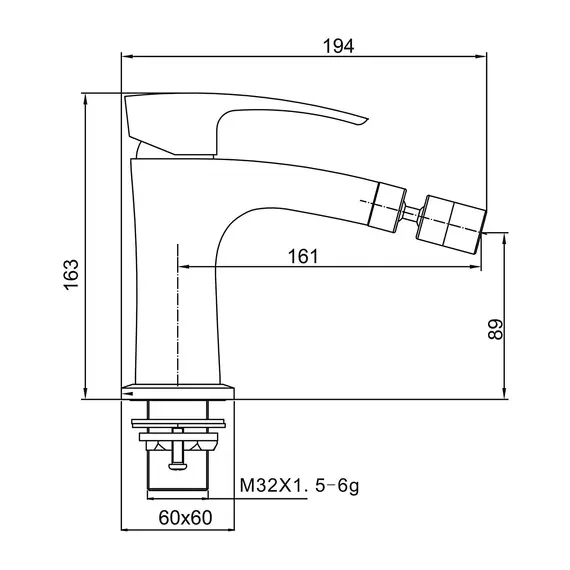 Смеситель для биде на унитаз Gappo G5007-3, изображение 5