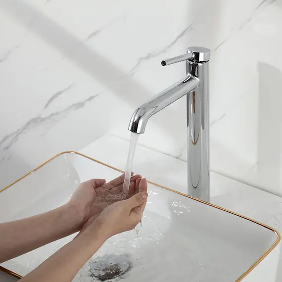 Высокий смеситель для накладной раковины в ванну Gappo G1006-2, изображение 4